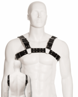 LEATHER BODY – IMBRACATURA PER BULL DOG NERA