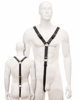 LEATHER BODY – IMBRACATURA UOMO NERO