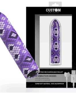 CUSTOM BULLETS – RECHARGEABLE SNAKE PURPLE MAGNETIC BULLET 10V