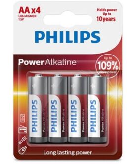 PHILIPS – POWER BATTERIA ALCALINA AA LR6 BLISTER * 4