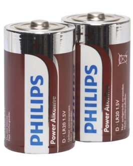 PHILIPS – POWER ALKALINE PILA D LR20 BLISTER * 2