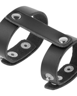 DARKNESS – ANELLO REGOLABILE PER PENE E TESTICOLI IN PELLE
