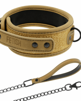 FETISH SUBMISSIVE ORIGIN – COLLANA A CATENA RIVESTITA IN NEOPRENE