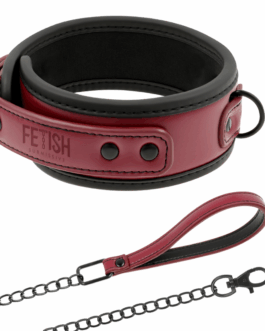 FETISH SUBMISSIVE DARK ROOM – COLLANA A CATENA CON FODERA IN NEOPRENE